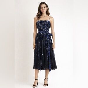 Vintage Cache Black & Blue Dress Ribbon & Tulle Dress size 4